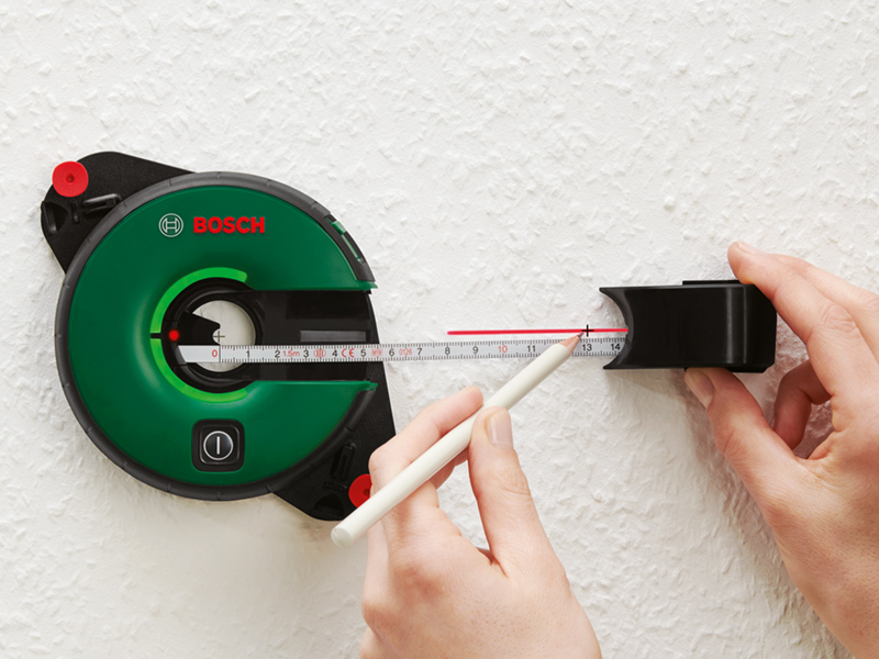Bosch Atino Wall Mount Laser Level and tape Measure