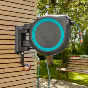 Gardena 18620-20 Wall Mount Automatic Hose Reel Storage