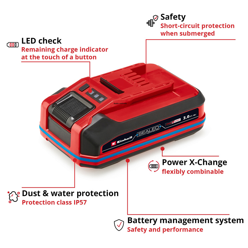 Einhell Sealed Battery Advantages